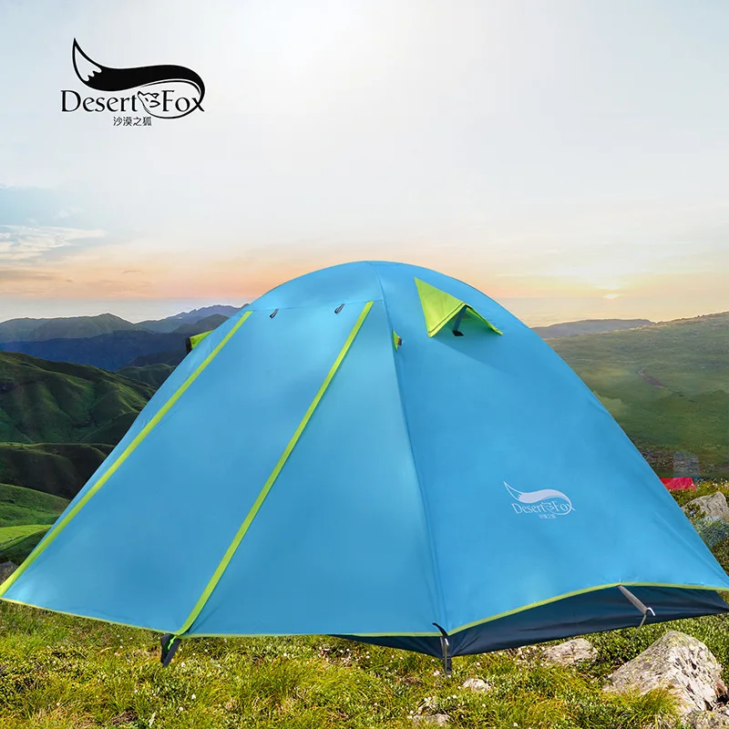 

New Ultralight Portable 3-4 Person Rainproof Snow Proof Windproof Double Layer Aluminum Rods Four-season Outdoor Camping Tent