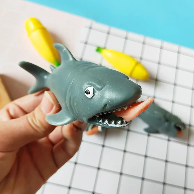 Funny Cannibal Shark Toys Antistress Banana Prank Toy Children Kids Adult Venting Educational Toys Gift 3