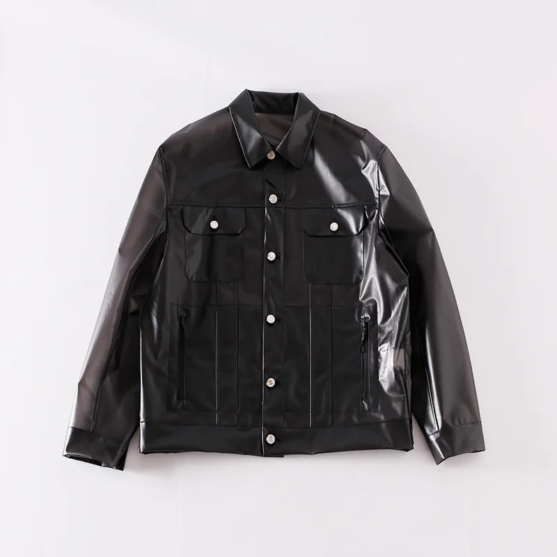

Spring 2019 New Men Transparent Fabric High Street Jacket