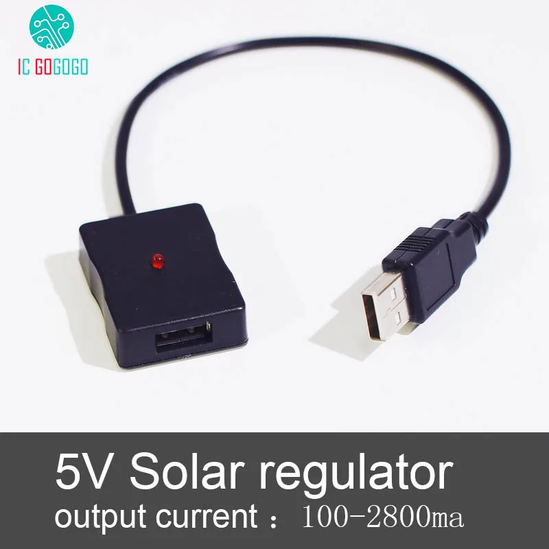 

5V 2A Solar Energy Panel Regulator Solar Stabilizer Buck Step Down Power Module with USB Cable to protect Phone Battery Charging