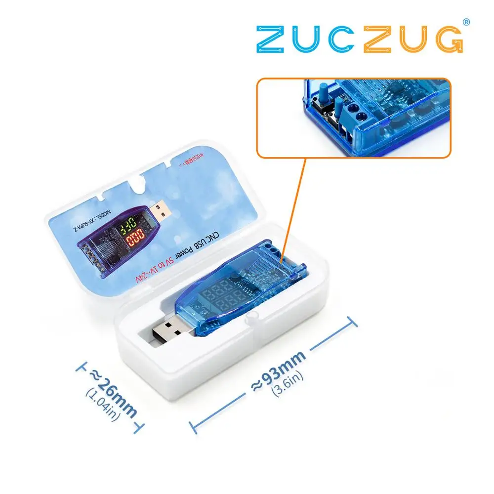 CNC USB buck-boost блок питания регулятор напряжения Модуль 5V до 3,3 V 9V 12V 24V настольный источник питания