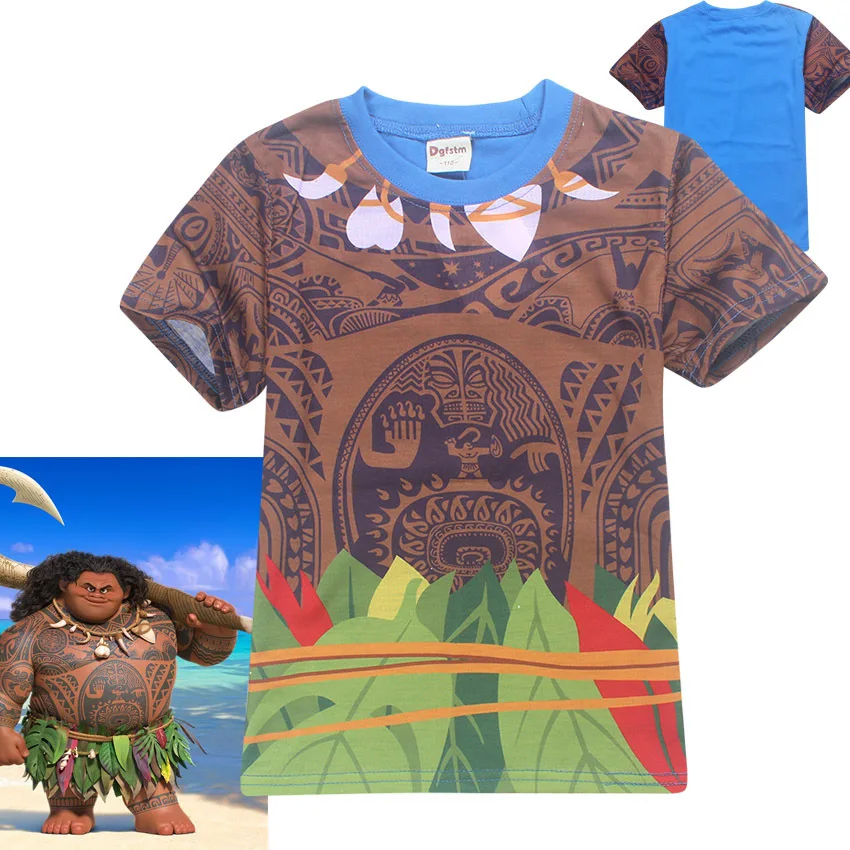2017 Summer Baby T shirts Moana Maui Kids Boys Clothes Casual Girl T Shirts Children s