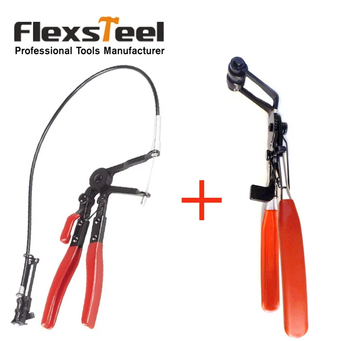 

Auto Vehicle Car Repairs Tools 45 Degree Angle Bent Nose Hose Clamp Pliers +Cable Type Flexible Wire Long Reach Hose Clip Pliers