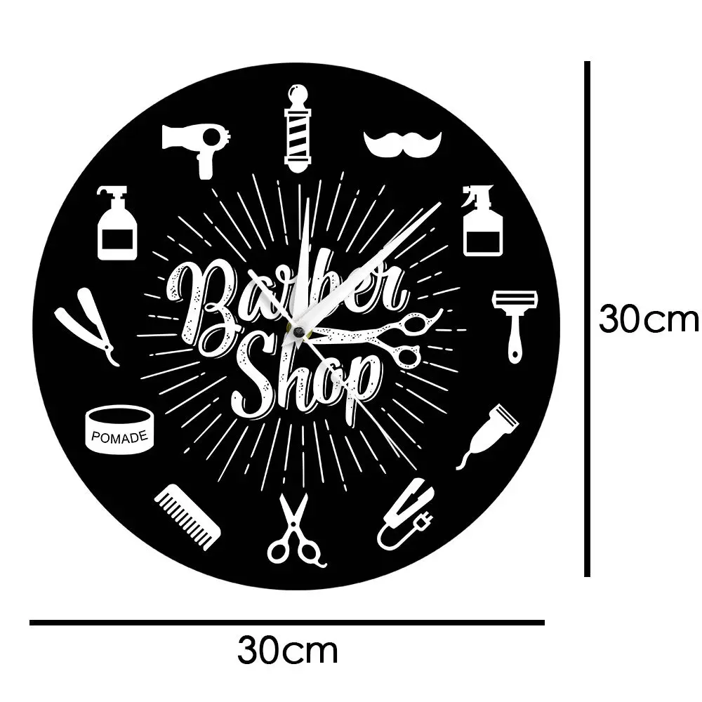 1 шт. Парикмахерские настенные часы современный дизайн парикмахерские инструменты парикмахерский бизнес знак салон красоты домашний декор настенные часы Время часы