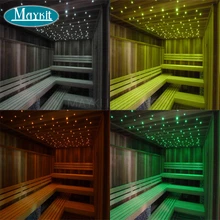 Maykit светодиодный волоконно-оптический светильник s для парной декор с блеск светлый осветитель и водонепроницаемый конец излучающий полимерный кабель