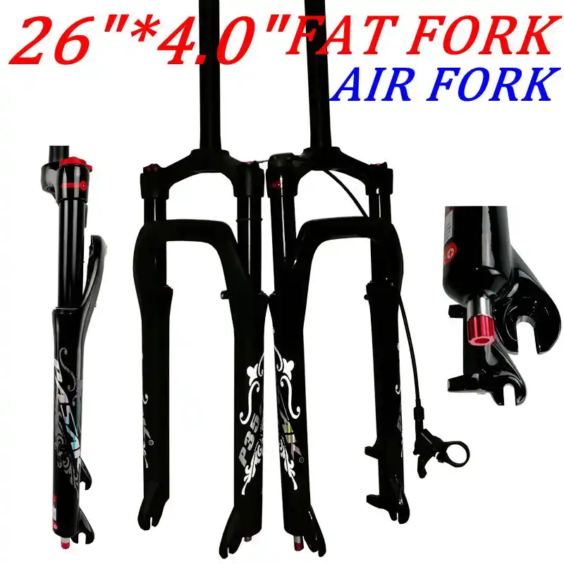 Snow MTB Moutain 26inch Bike Fork Fat bicycle Fork Air Gas Locking