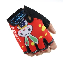 Модные детские перчатки с открытыми пальцами для детей от 5 до 10 лет, милые Нескользящие Детские спортивные перчатки, перчатки с половинными пальцами, синие, пиковые, красные, Luva