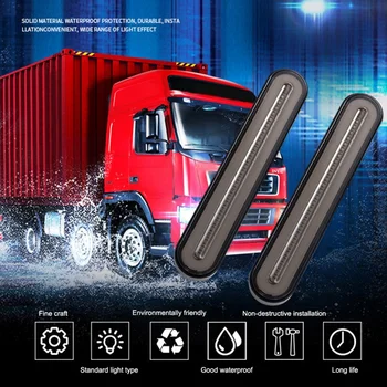

2pcs 12-24V LED Truck lights led marker light Car Bus Truck Lorry Side Marker Indicator Trailer Light Rear Side Lamp Brake Rear
