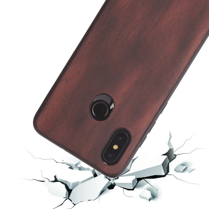 Роскошный чехол для телефона Xiaomi Mi 8 lite A1 A2 Mix 2S Max 3 мягкий с деревянной текстурой