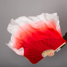 Красная белая шелковая вуаль с градиентом для танца живота, 1 пара(1л+ 1р), короткая, шелк, длина 41-76 см, для взрослых