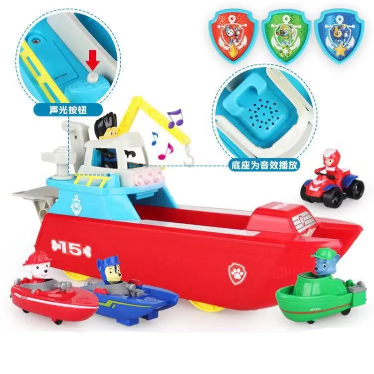 Paw Patrol Dog Toys Set Command Center Aircraft Yacht Ferry Tracker Ryder Patrulla Canina Action Anime Figures Toys For Children