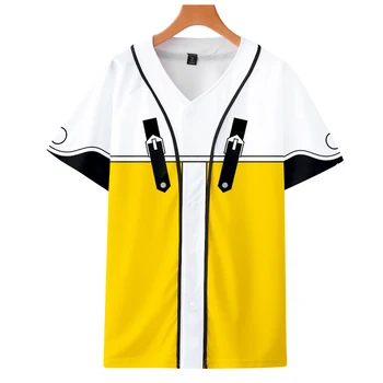 

2019 new hot kingdom hearts 3 unisex cos Bottom shirt autumn Short-sleeved baseball couple love parent-child
