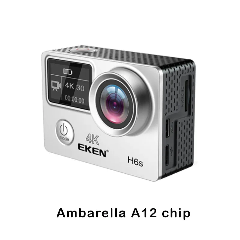 Экшн камера EKEN H6S Ambarella A12 Wi Fi 4K 30fps 14 МП стабилизация изображения EIS
