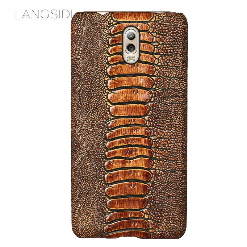 

wangcangli phone case ostrich foot grain half-wrapped For Samsung Galaxy C8 handmade custom processing