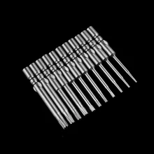 11 шт. отвертка Torx Бит 800 4 мм хвостовик Магнитная электрическая отвертка для ручных инструментов постоянного тока T1-T15