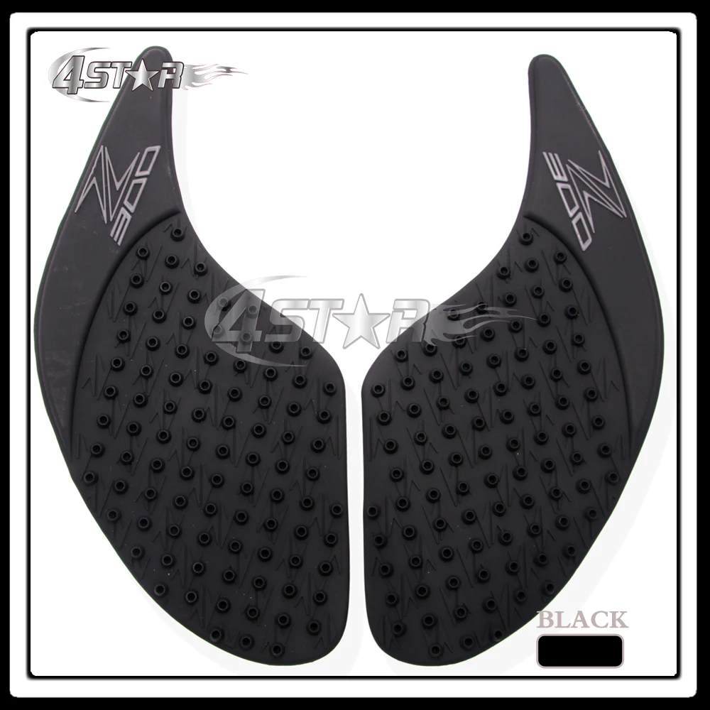 

Free Shipping Black Rubber Tank Pad Protector Sticker Decal Gas Knee Grip Tank Traction Pad Side For Kawasaki Z300 2014