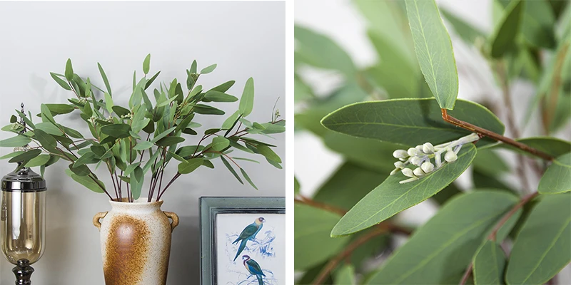 JAROWN Nordic Style Simulation Bouquet Green Leaves DIY Floral Wedding Decoration Home Living Room Green Plant Potted Decoration (17)