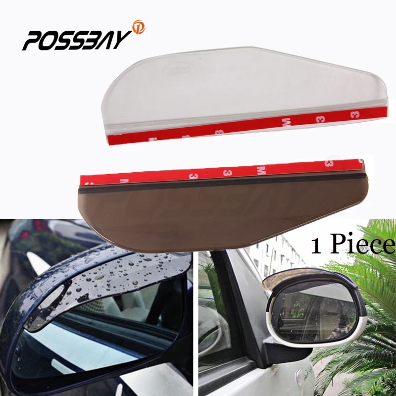 

POSSBAY 1PC Car Rear View Mirror Weatherstrip Flexible Rear View Mirror Anti Rain Guard Shade Auto Rain Eyebrow Car Styling