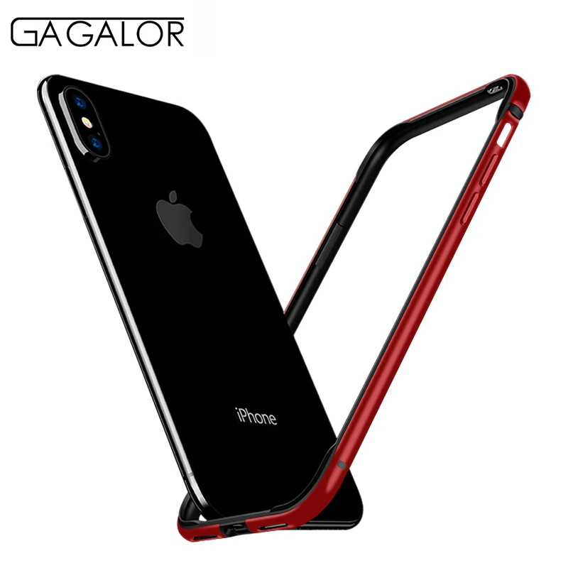 

GAGALOR metal bumper for iPhone X with silicon lining aluminium alloy material case for iPhoneX / 10 special red