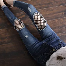 Новинка года, летний больших размеров, женские джинсы, винтажные свободные джинсы с дырками, синие джинсовые штаны до щиколотки, 4XL 5XL