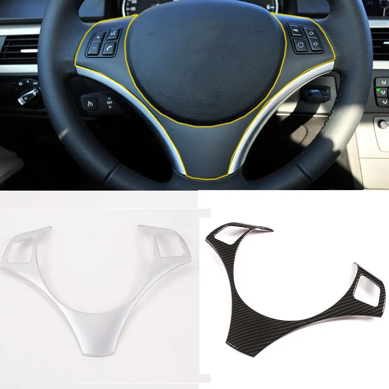 

Car styling ABS Steering Wheel Cover Trim Frame Sticker For BMW 3 Series E90 2005-2012 ( Left hand drive)