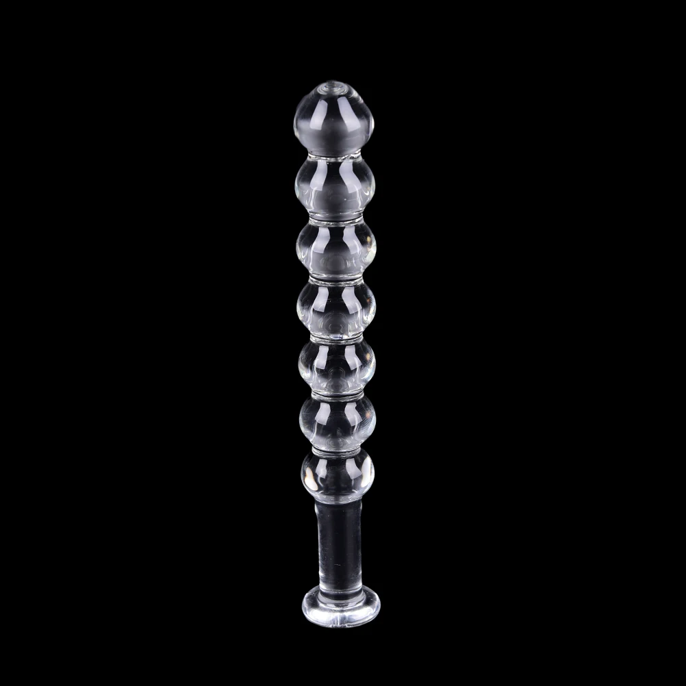 Glass font b Dildo b font Artificial Penis Dick Vibrator Crystal Anal Bead Butt Plug Prostate