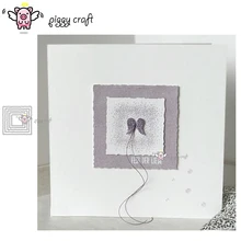 Piggy craft corte de metal morre molde 5 pçs irregular quadrado quadro scrapbook papel ofício faca molde lâmina punch stencils