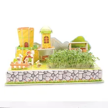 Papel 3D Puzzle Com Plantio Verde Proteção Ambiental Biodegradáveis Brinquedo das Crianças Montados Brinquedos de Inteligência 002