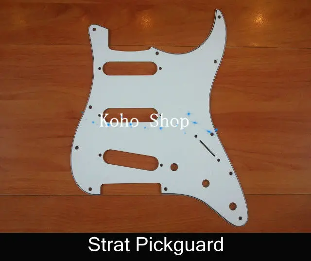 White 3-PLY Electric Guitar Pickguard For Strat St...