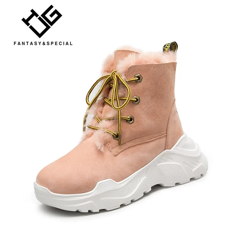 

IGU Women Martin Boots Autumn Winter Warm Plush Fur Shoes Females Feminina Female Motorcycle Ankle Boots Women Botas Mujer 2018