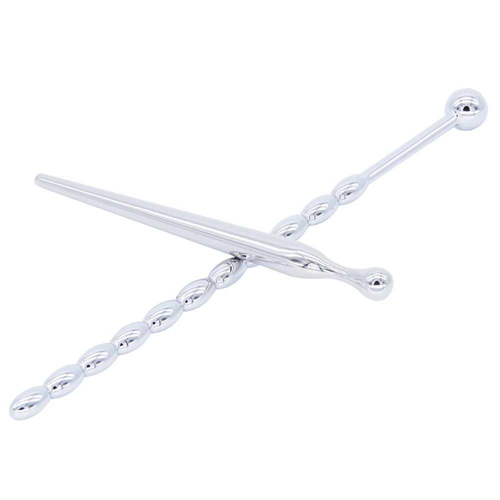 DOMI 2pcs Stainless Steel Catheter Sounds Small Urethral Penis Masturbators Plug Men Sex Toys