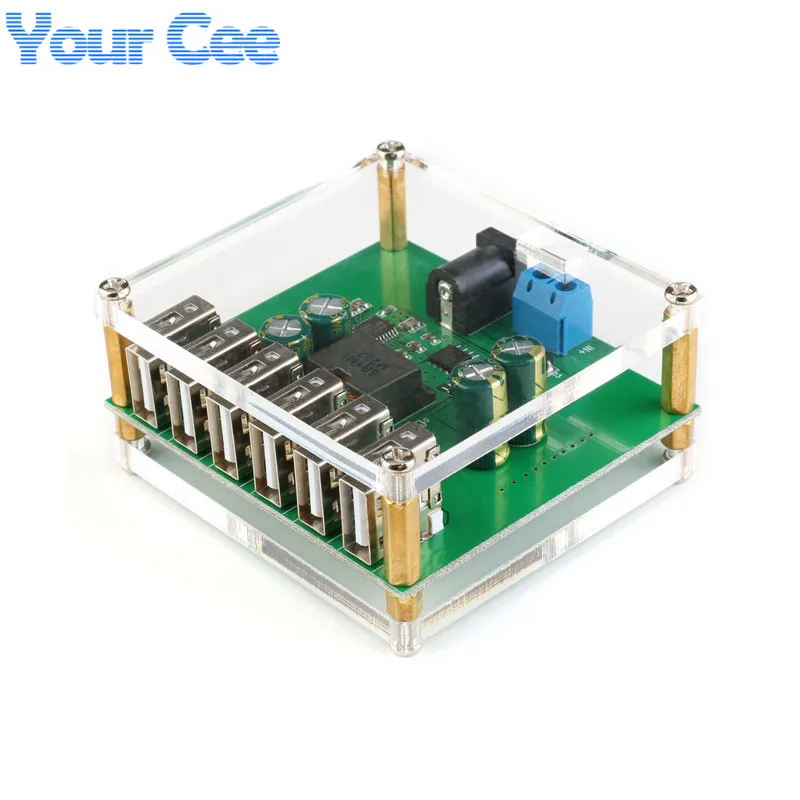 

DC-DC Buck Regulator Power Converter Module 10V 12V 24V 36V Turn 5V/8A 6USB Output