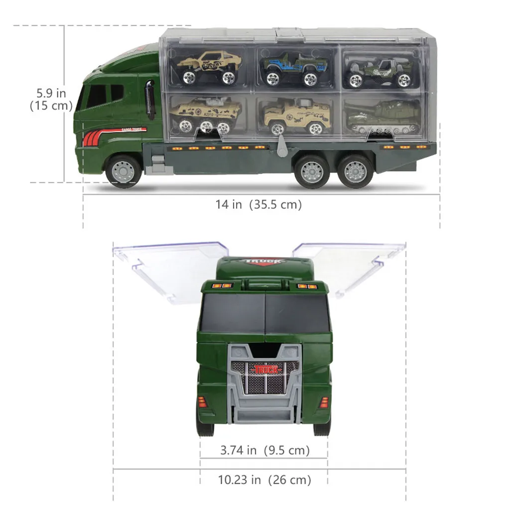 Подходит для детских игрушек 7 штук игрушка грузовик автомобиль транспортер мальчик игрушки (в том числе 6 Металлический Игрушечный