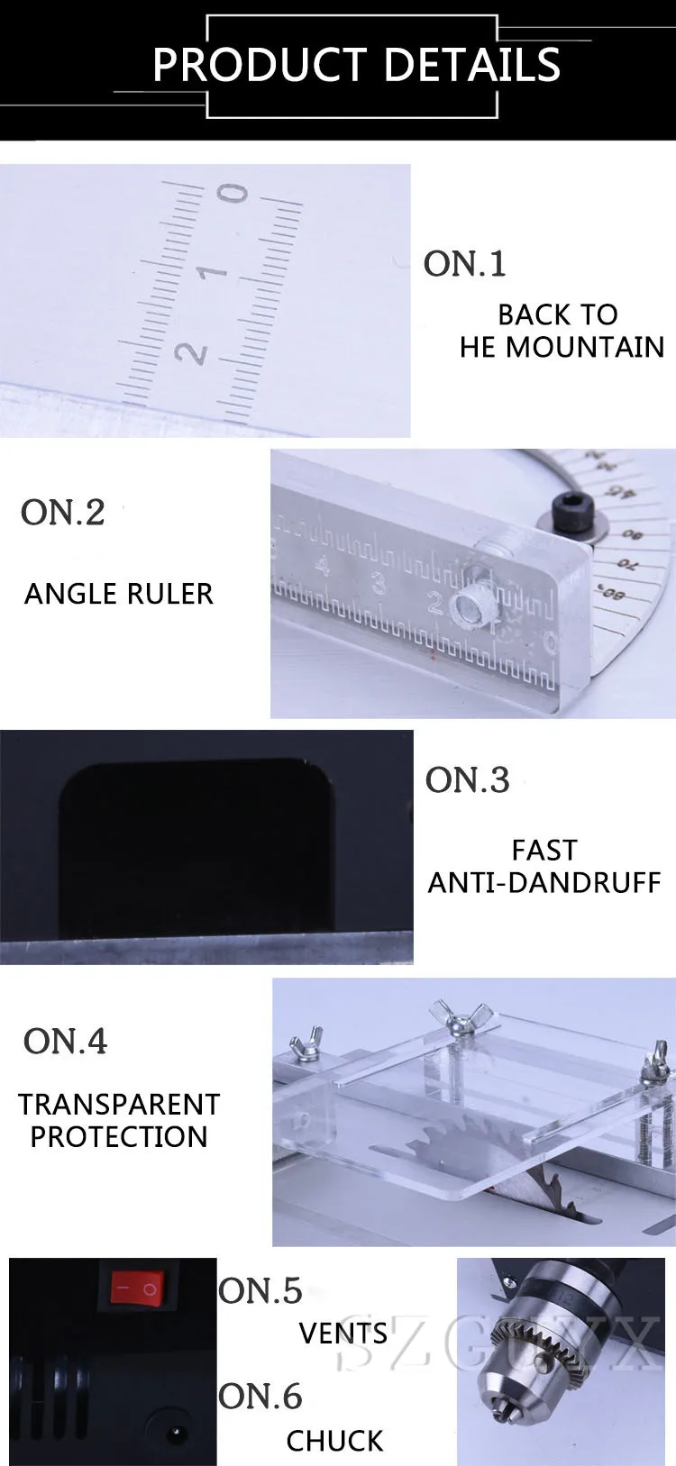 DC12-24 woodworking table saw 210 mm wooden DIY chainsaw, small cutting and polishing micro table saw