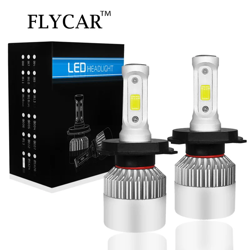 FLYCAR Turbo светодиодный H1 H3 H4 H7 H11 H13 автомобильный противотуманный светильник 880 881 H27