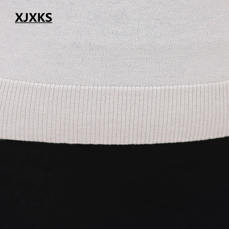 XJXKS Blusa Feminina 2020 на весну и лето топы со Размеры трикотаж подарок матери шифоновая