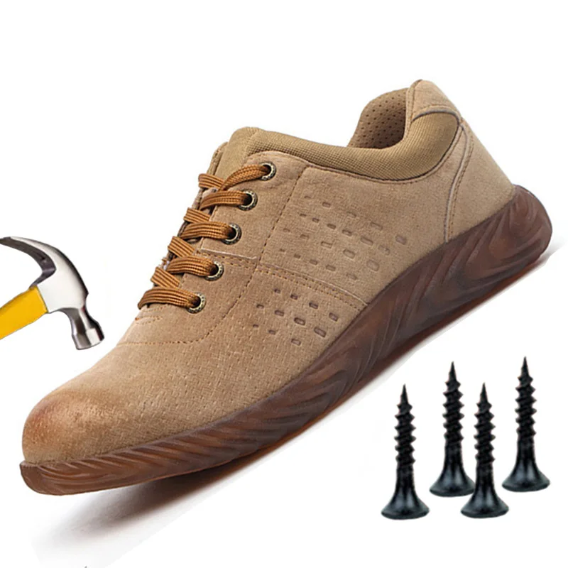 

Men Boots Steel Toe Work Safety Boot Men Shoes Safety Shoes Indestructible Shoes Male Shoes Adult Military Boots Men Sneakers