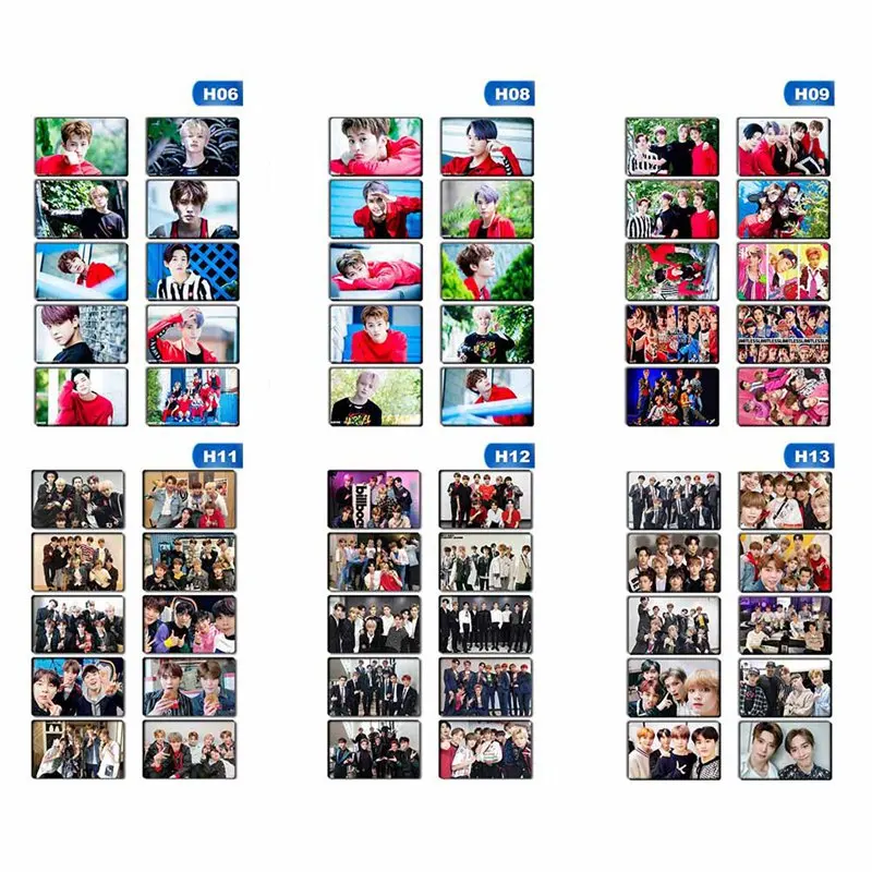 10 шт./компл. K-POP NCT 127 Мини альбом карты с кристаллами наклейки самодельный автограф Фотокарта бумажные карточки
