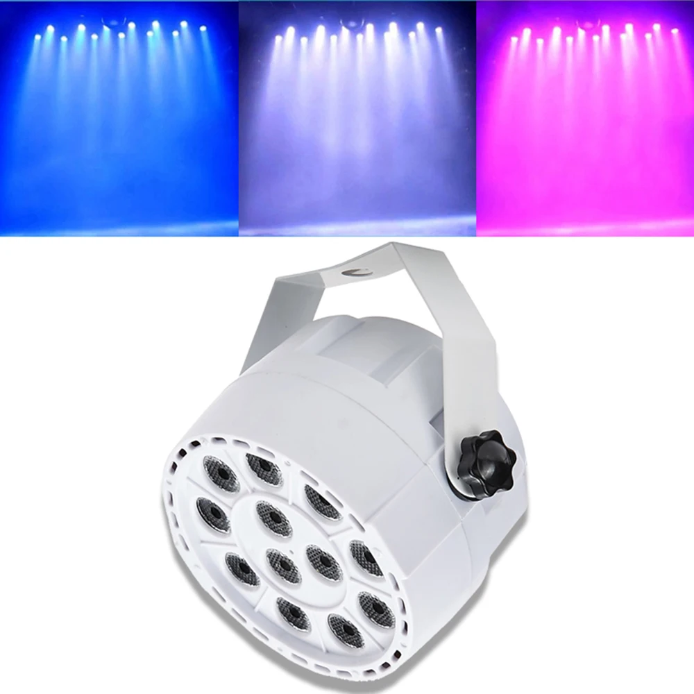 

Mini Sound Activate DMX Control 12 LED RGBW Color Mixing Par Spot Light Disco Party DJ Music Show Projector Lighting Effect