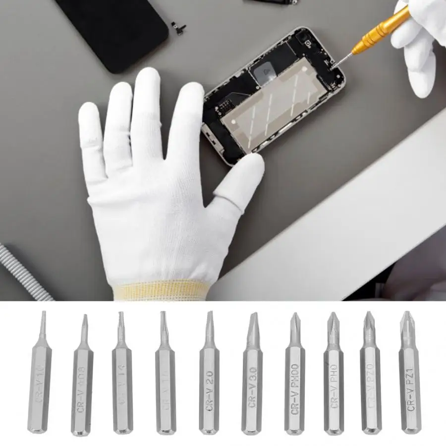 

10PCS 4mm Shank Screwdriver Bits Set Repair Tools PH00/PH0/Z1/Z0/3.0/2.0/1.0/T5/T4/Star 08 Foret Metaux Hole Saw