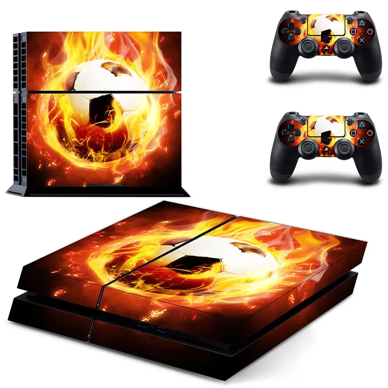 Football Design PS4 Skin Decal Sticker For PlayStation4 Console and 2 controller skinsin