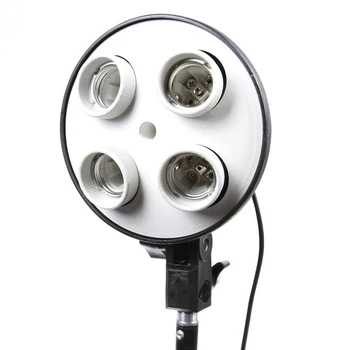 

YIXIANG Photo Studio Kit Photography Light Bulb 4 x Socket Lamp Holder Light Switch Switcher