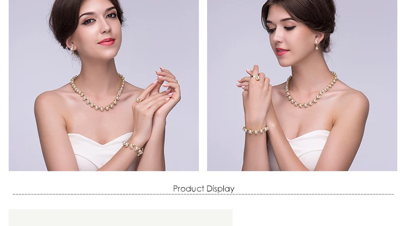 BTSETS Dubai Bridal Jewelry Sets Fashion Simulated Pearl Jewelery Sets For Women Wedding African Beads Jewelry Set Accessories (3)