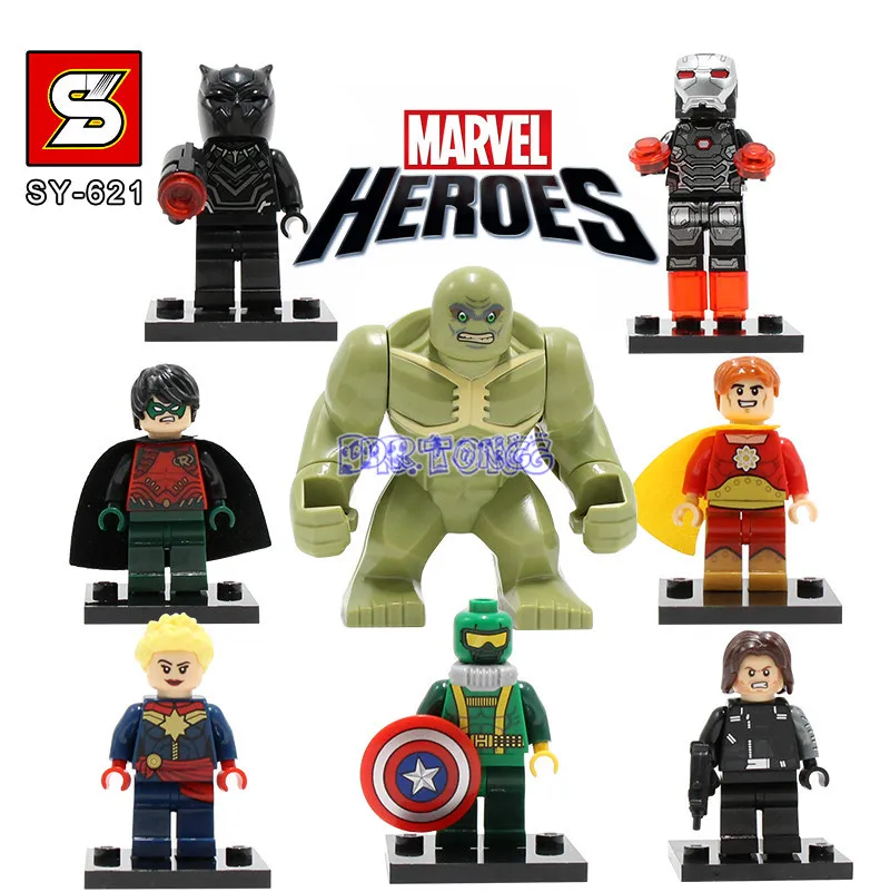 

DR.TONG Avengers American Civil War Capatain America Black Panther Abomination Hulk Winter Solider Building Blocks Toys