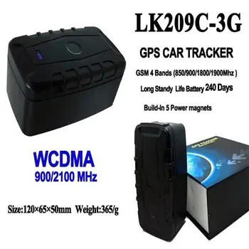 

3G Car Vehicle GPS Locator WCDMA LK209C Standby 240Days Waterproof Magnet Drop Alarm 20000mAh Battery GPS Rastreador APP Track