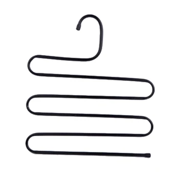 

Pants Hangers Holders For Trousers Towels Clothes Apparel Hangers Five-layer Space Saving