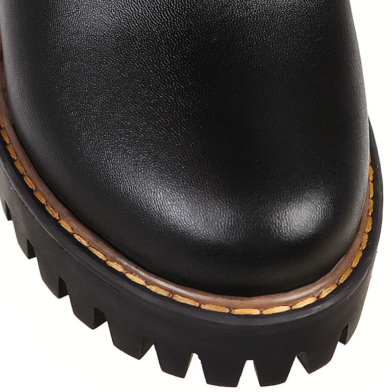 Schwarz Absätzen Kniehohe Slip Hohen Frauen Mode Weiß Chainingyee Reiten Black Stil Kappe Süße Mit Plattform white Runde Kaninchen Stiefel Haar IPZPwzq