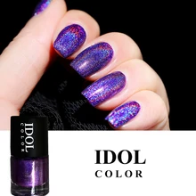 IDOL цветной лазер#305 высокоингредиенты голографический лак 10 мл с голографическим блеском супер блестящий декор для ногтей исчезающий блеск