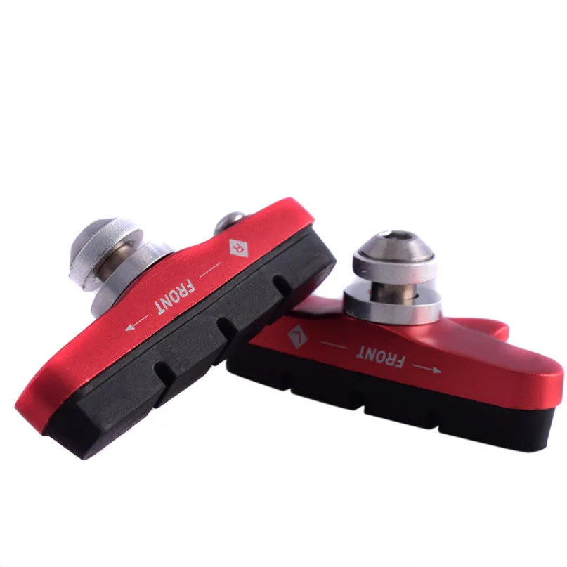 Bicycle Brake Pads Mountain Bike Silent Blocks For Brake Holder Rubber Cycling V brake aluminum alloy drawer brake pad #2y28 (4)