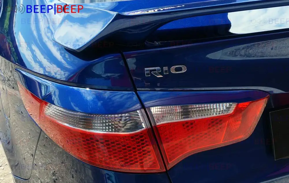 Накладные брови на заднюю панель для Kia Rio 3 2011 2014 из АБС пластика фарах реснички